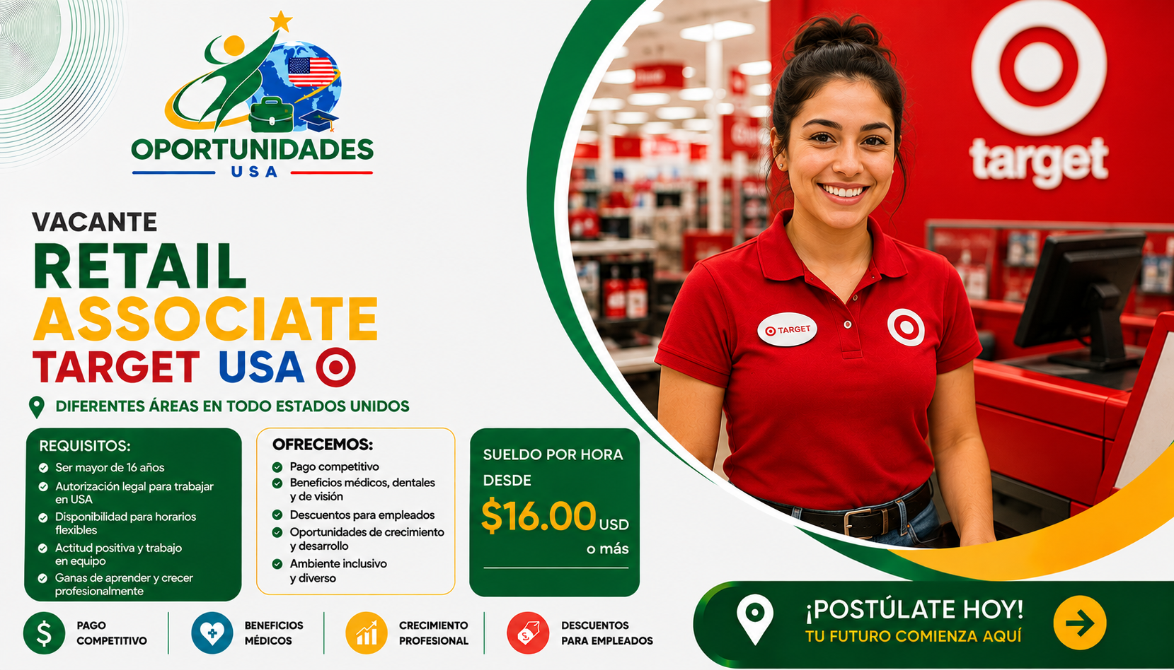 Vacante Retail Associate Target USA